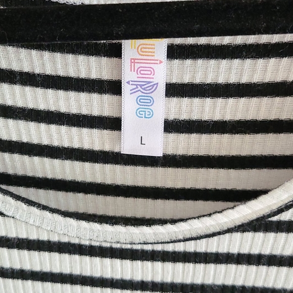 Donated Lularoe Lynnae Black and Dusty Blue - Picture 4 of 7